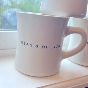Vintage diner style Dean & Deluca coffee mugs.